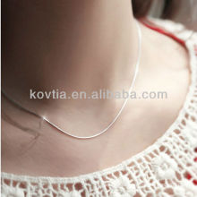 2014 Korean popular 925 sterling silver chain necklace